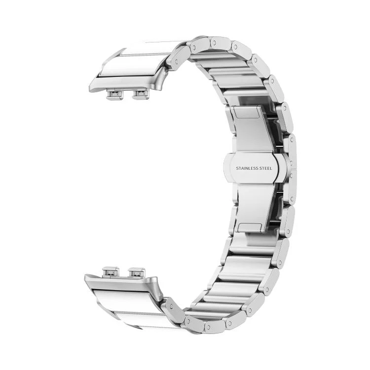 SYA002810601A_1.webp Butterfly Buckle Ceramic White Metal Watch Band - Image 4