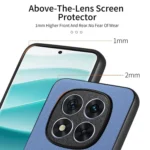 Twill Fabric Leather Skin Back Phone Case, For Redmi 14C - Image 4