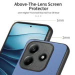 Twill Fabric Leather Skin Back Phone Case, For Redmi Note 14 5G, For Redmi Note 14 Pro+ 5G - Image 4