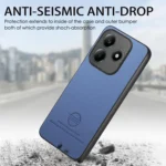 Twill Fabric Leather Skin Back Phone Case, For Redmi Note 14 5G, For Redmi Note 14 Pro+ 5G - Image 5