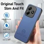 Twill Fabric Leather Skin Back Phone Case, For Redmi Note 14 5G, For Redmi Note 14 Pro+ 5G - Image 6