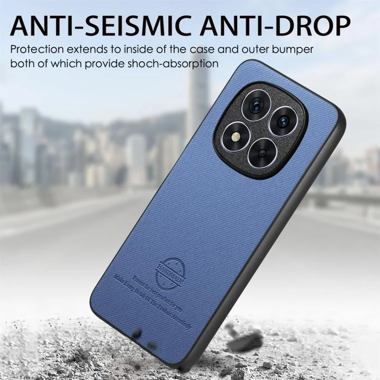 SYA002810906A_3.webp Twill Fabric Leather Skin Back Phone Case, For Redmi Note 14 Pro 5G, For Xiaomi 14T - Image 5