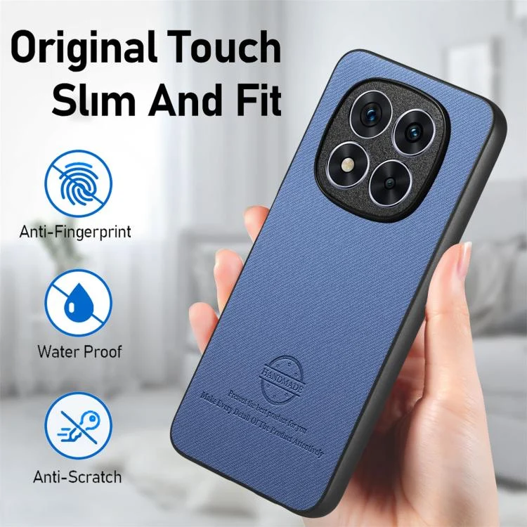 SYA002810906A_4.webp Twill Fabric Leather Skin Back Phone Case, For Redmi Note 14 Pro 5G, For Xiaomi 14T - Image 6