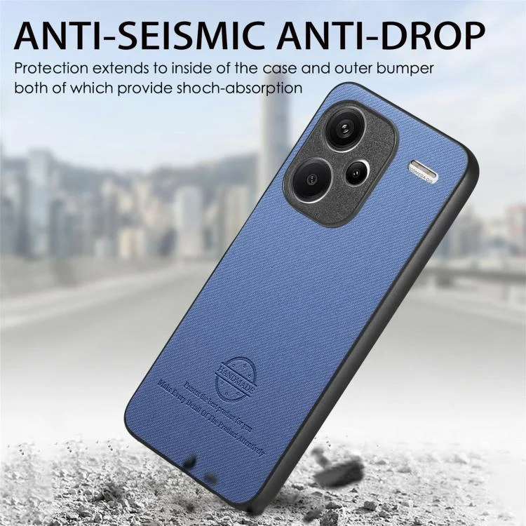 SYA002810912A_3.webp Twill Fabric Leather Skin Back Phone Case, For Redmi Note 13 Pro+, For Xiaomi 13T - Image 5