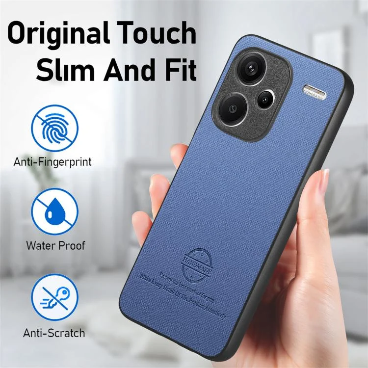 SYA002810912A_4.webp Twill Fabric Leather Skin Back Phone Case, For Redmi Note 13 Pro+, For Xiaomi 13T - Image 6