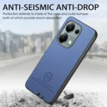 Twill Fabric Leather Skin Back Phone Case, For Redmi Note 13 Pro 4G, For Redmi Note 13 4G - Image 5