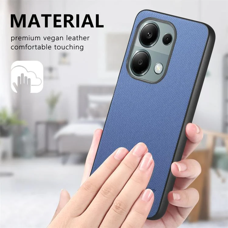 SYA002810913A_5.webp Twill Fabric Leather Skin Back Phone Case, For Redmi Note 13 Pro 4G, For Redmi Note 13 4G - Image 7
