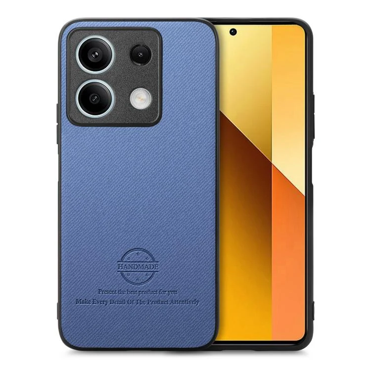 Twill Fabric Leather Skin Back Phone Case, For Redmi Note 13 5G, For Redmi 13C