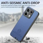 Twill Fabric Leather Skin Back Phone Case, For Redmi Note 13 5G, For Redmi 13C - Image 5