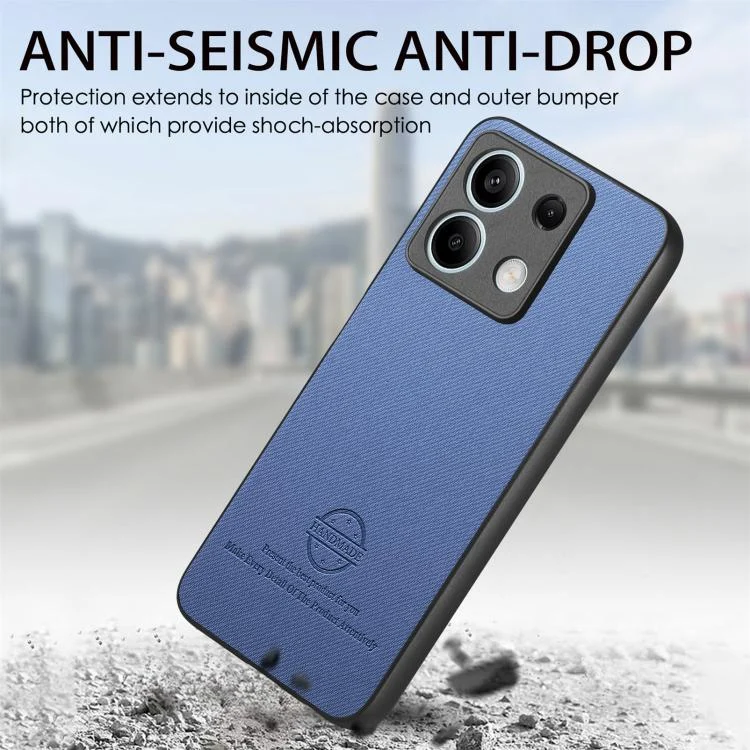 SYA002810916A_3.webp Twill Fabric Leather Skin Back Phone Case, For Redmi Note 13 5G, For Redmi 13C - Image 5