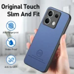 Twill Fabric Leather Skin Back Phone Case, For Redmi Note 13 5G, For Redmi 13C - Image 6