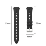 Press Button Connector 18mm Silicone Watch Band - Image 5