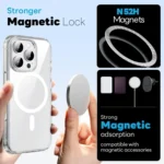 NORTHJO 3 in 1 PC Magnetic Phone Case with Screen Film and Lens Film, For iPhone 16 Pro Max, For iPhone 16 Pro, For iPhone 16 Plus, For iPhone 16 - Image 4