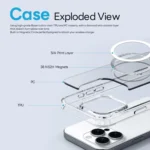 NORTHJO 3 in 1 PC Magnetic Phone Case with Screen Film and Lens Film, For iPhone 16 Pro Max, For iPhone 16 Pro, For iPhone 16 Plus, For iPhone 16 - Image 6