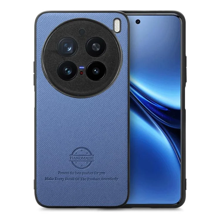 Twill Fabric Leather Skin Back Phone Case, For vivo X200 Pro
