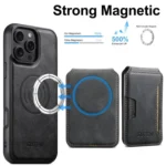 Suteni M3 Card Bag MagSafe Cowhide Texture Leather Phone Case, For iPhone 13 Pro Max, For iPhone 13 Pro, For iPhone 13, For iPhone 12, For iPhone 12 Pro Max, For iPhone 12 Pro - Image 3