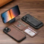 Suteni M3 Card Bag MagSafe Cowhide Texture Leather Phone Case, For iPhone 13 Pro Max, For iPhone 13 Pro, For iPhone 13, For iPhone 12, For iPhone 12 Pro Max, For iPhone 12 Pro - Image 2