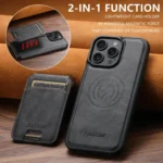 Suteni M5 Magnetic Card Bag MagSafe Leather Phone Case, For iPhone 16 Pro Max, For iPhone 16 Pro, For iPhone 16 Plus, For iPhone 16, For iPhone 15 Pro Max, For iPhone 15 Pro - Image 4