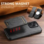 Suteni M5 Magnetic Card Bag MagSafe Leather Phone Case, For iPhone 16 Pro Max, For iPhone 16 Pro, For iPhone 16 Plus, For iPhone 16, For iPhone 15 Pro Max, For iPhone 15 Pro - Image 5