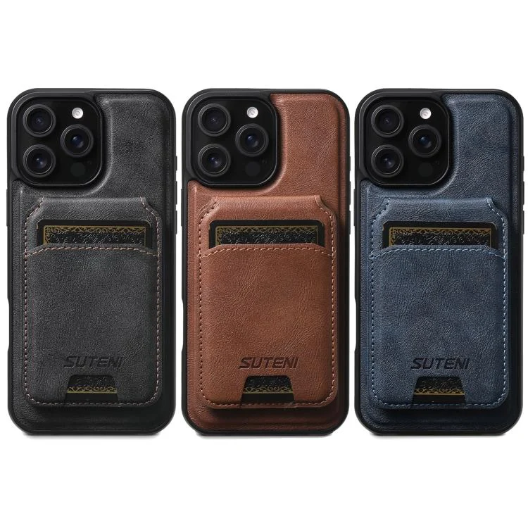 SYA0028214_B1.webp Suteni M5 Magnetic Card Bag MagSafe Leather Phone Case, For iPhone 16 Pro Max, For iPhone 16 Pro, For iPhone 16 Plus, For iPhone 16, For iPhone 15 Pro Max, For iPhone 15 Pro - Image 2
