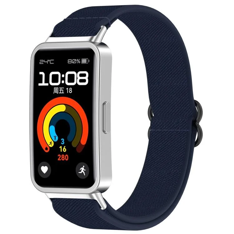 Slide Buckle Nylon Elastic Braided Watch Band