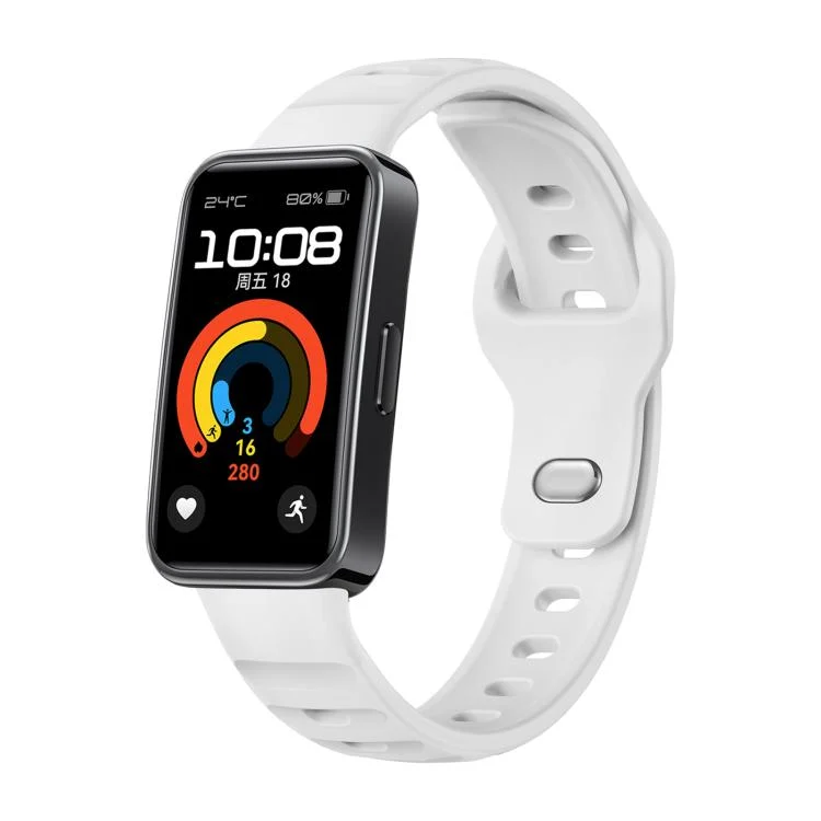 Solid Color Metal Reverse Buckle Wave Silicone Watch Band
