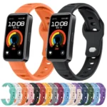 Solid Color Metal Reverse Buckle Wave Silicone Watch Band - Image 2