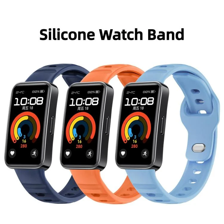 SYA0028252_B2.webp Solid Color Metal Reverse Buckle Wave Silicone Watch Band - Image 3