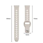 Solid Color Metal Reverse Buckle Wave Silicone Watch Band - Image 4