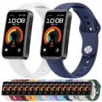 Solid Color Metal Reverse Buckle Flat Silicone Watch Band - Image 2