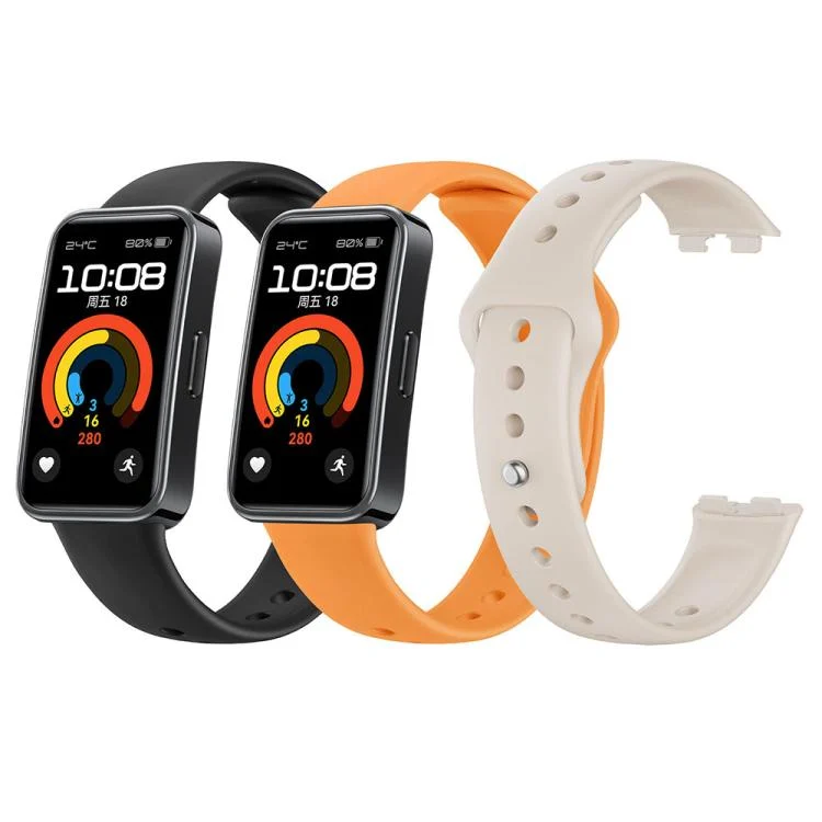SYA0028253_B2.webp Solid Color Metal Reverse Buckle Flat Silicone Watch Band - Image 3