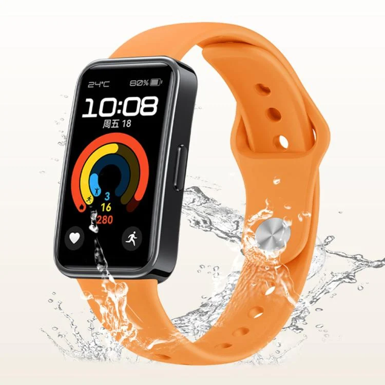 SYA0028253_B4.webp Solid Color Metal Reverse Buckle Flat Silicone Watch Band - Image 5