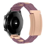 22mm Folding Magnetic Buckle Stainless Steel Rubber Watch Band