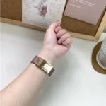 22mm Folding Magnetic Buckle Stainless Steel Rubber Watch Band - Image 8