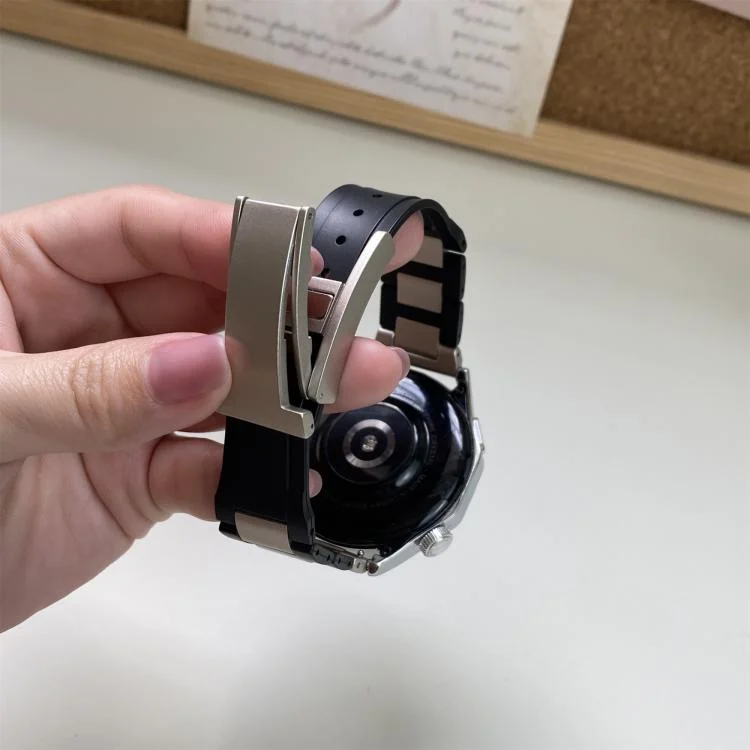 SYA0028377_B3.webp 22mm Folding Magnetic Buckle Stainless Steel Rubber Watch Band - Image 4