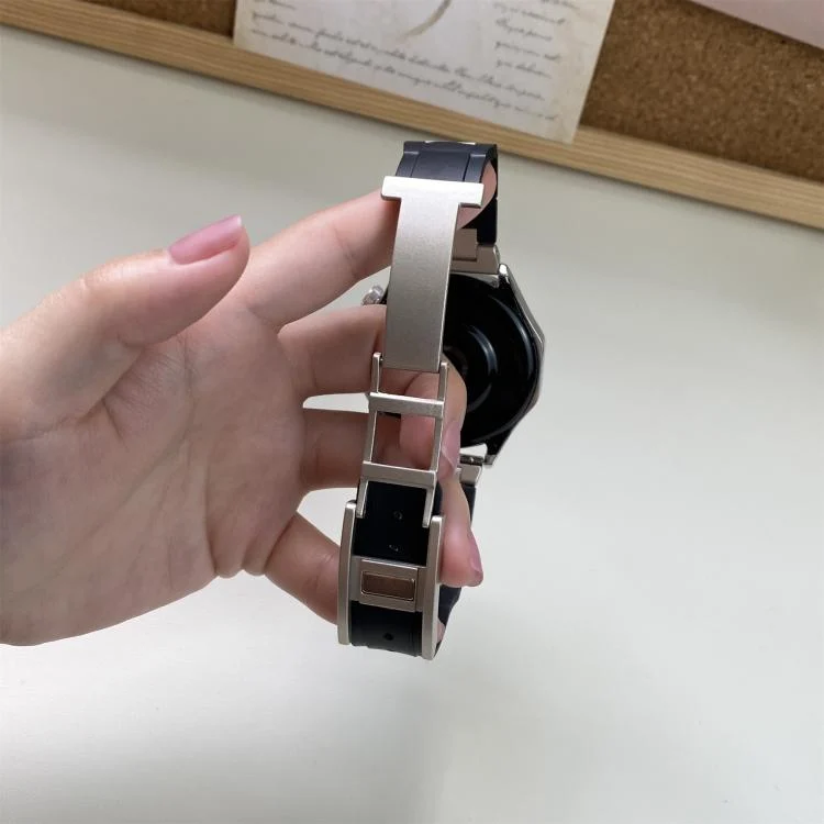SYA0028377_B4.webp 22mm Folding Magnetic Buckle Stainless Steel Rubber Watch Band - Image 5