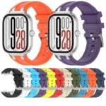 For Redmi Watch 5 / Xiaomi Smart Band 9 Pro Silver Metal Connector Silicone Watch Band - Image 2