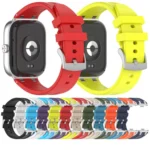 For Redmi Watch 5 / Xiaomi Smart Band 9 Pro Silver Metal Connector Silicone Watch Band - Image 3