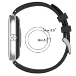 For Redmi Watch 5 / Xiaomi Smart Band 9 Pro Silver Metal Connector Silicone Watch Band - Image 4