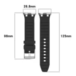 For Redmi Watch 5 / Xiaomi Smart Band 9 Pro Silver Metal Connector Silicone Watch Band - Image 5