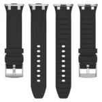 For Redmi Watch 5 / Xiaomi Smart Band 9 Pro Silver Metal Connector Silicone Watch Band - Image 6