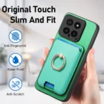 Retro Cross Leather Ring Vertical Insert Card Bag MagSafe Phone Case, For Redmi Note 12 Turbo / Poco F5 5G - Image 4