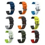 22mm Twill Dual Color Silicone Watch Band - Image 3