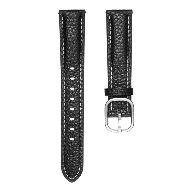 SYA002845401A_2.webp 20mm Litchi Texture Square Buckle Genuine Leather Watch Band - Image 8