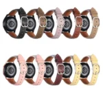 20mm Litchi Texture Square Buckle Genuine Leather Watch Band - Image 4