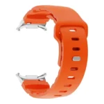 Silver Connector Reverse Buckle Fluororubber Watch Band - Image 5