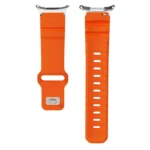 Silver Connector Reverse Buckle Fluororubber Watch Band - Image 6