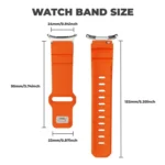 Silver Connector Reverse Buckle Fluororubber Watch Band - Image 4