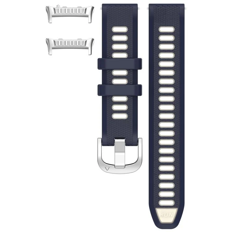 SYA002849501A_2.webp Silver Metal Head Two Color Silicone Watch Band - Image 7