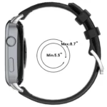 Silver Metal Head Two Color Silicone Watch Band - Image 4